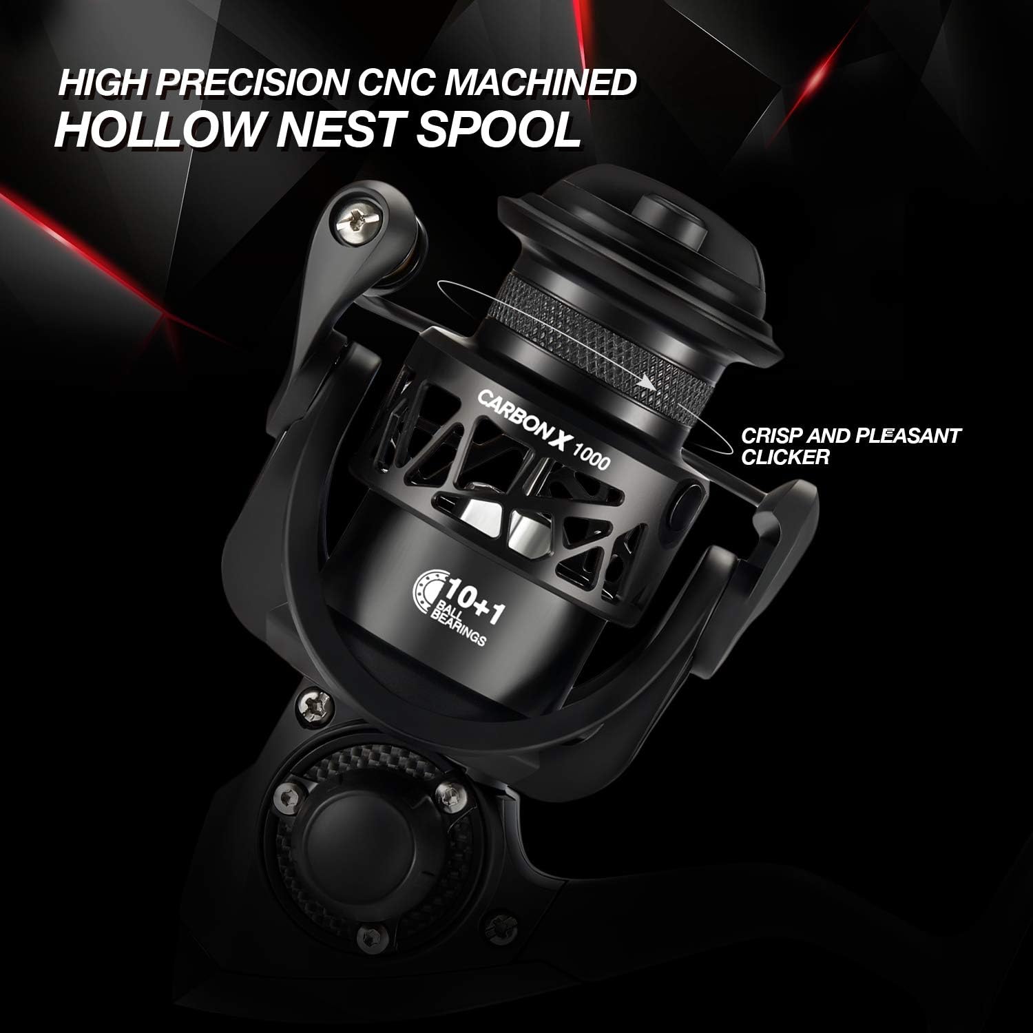 Piscifun Carbon X Spinning Reels, Light to 5.1oz, Carbon Frame and Rotor, 33LBs Max Drag, 10+1 Shielded BB, 5.2:1/6.2:1 High Speed Gear Ratio, Smooth Powerful Saltwater Freshwater Spinning Reel - Image 5